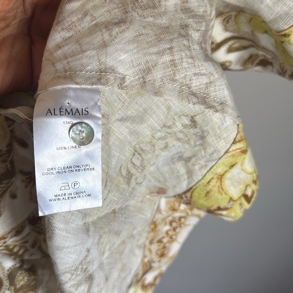 ALEMAIS linen floral mini dress 8 - Picture 6 of 12